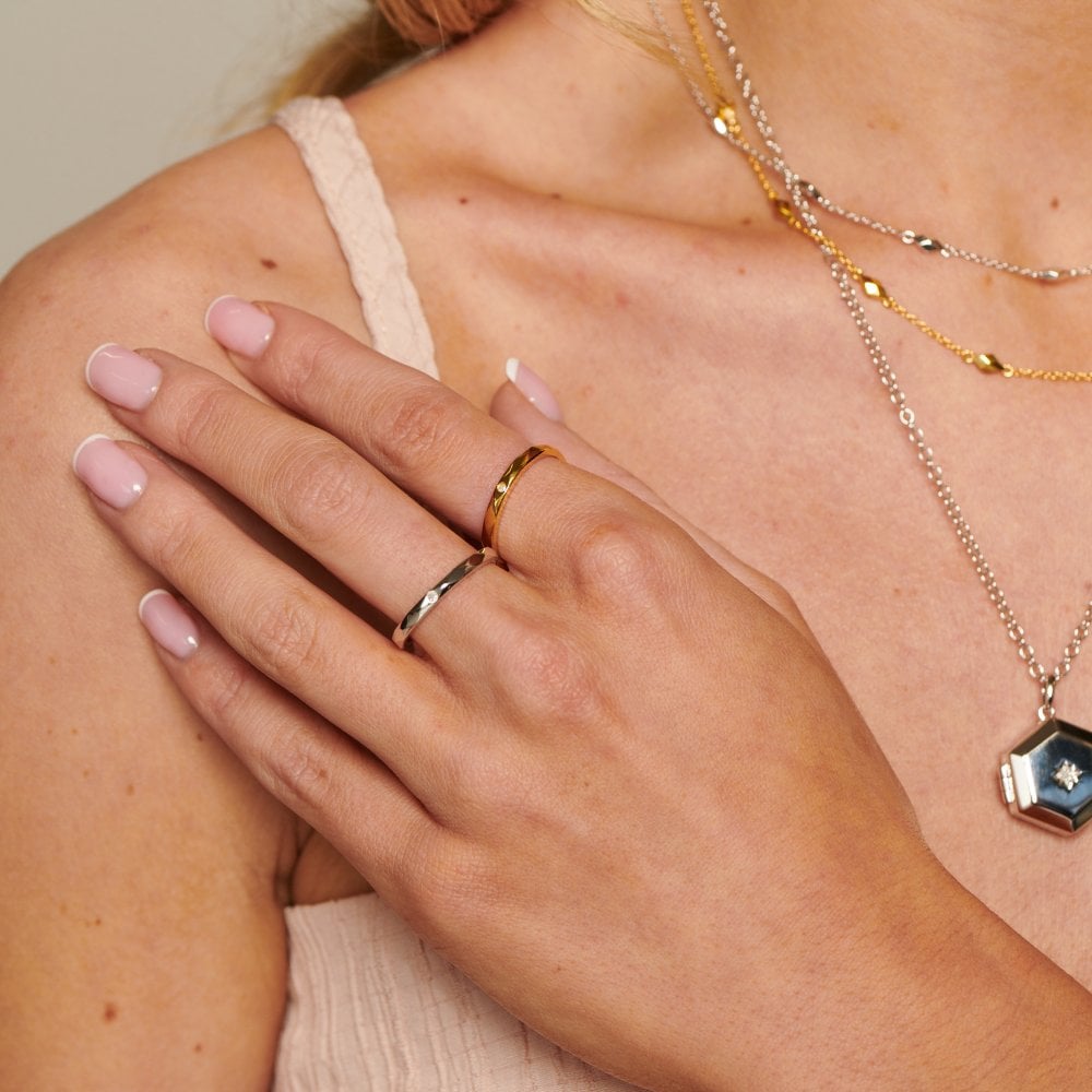 Hot Diamonds HD X Golden Edit Harlequin Ring DR322 MODEL