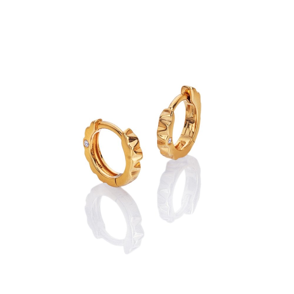 Hot Diamonds HD X Golden Edit Huggie Earrings DE853