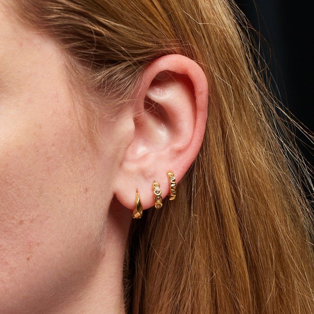 Hot Diamonds HD X Golden Edit Tender Huggie Earrings DE854 model
