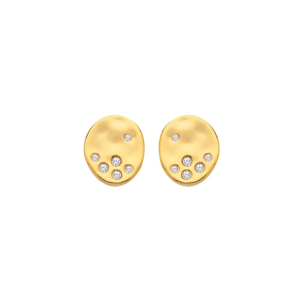 Hot Diamonds HD X Golden Edit Illuminate Stud Earrings DE809