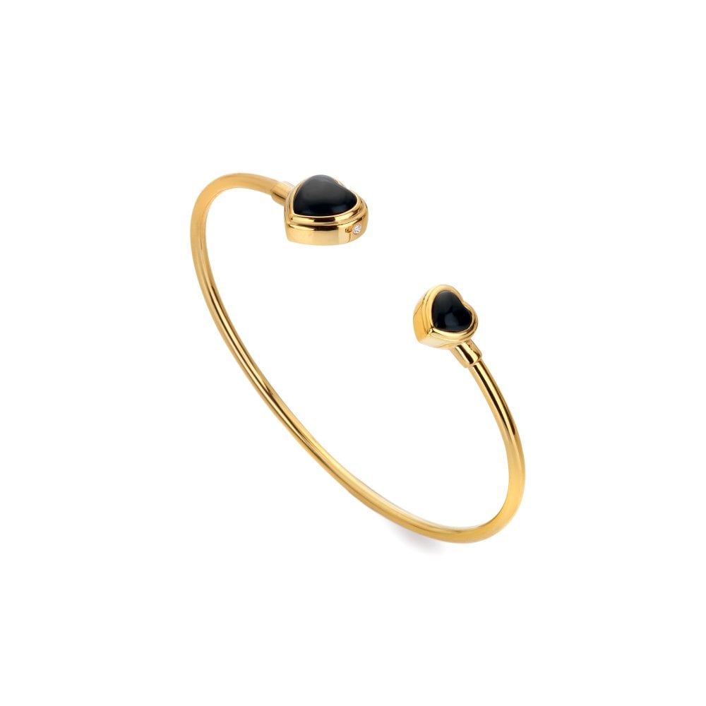 Hot Diamonds X Jac Jossa Heart Bangle Onyx