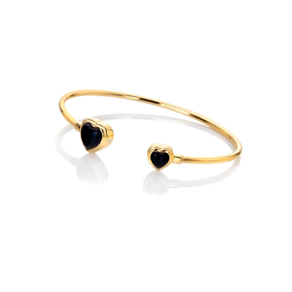Hot Diamonds X Jac Jossa Heart Bangle Onyx