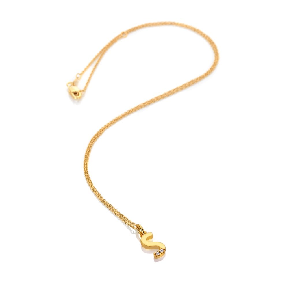 Hot Diamonds X Jac Jossa Letter S Pendant DP957 flat