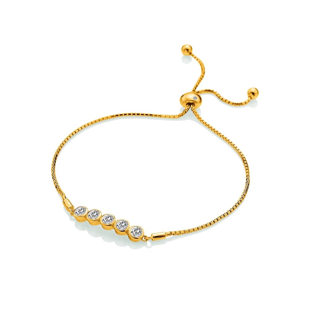 Hot Diamonds HDXGem Tender Gold Plate Bracelet DL699 side