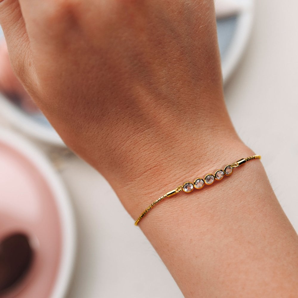 Hot Diamonds HDXGem Tender Gold Plate Bracelet DL699 model