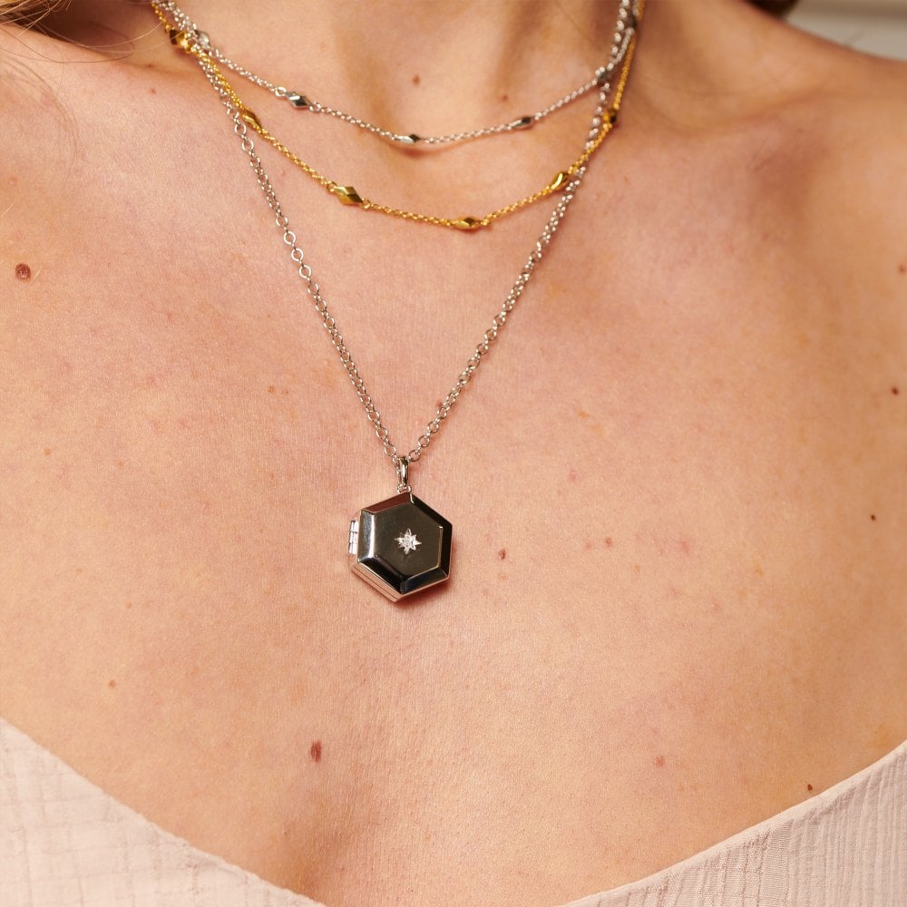 Hot Diamonds Hexagon Locket DP1100 model