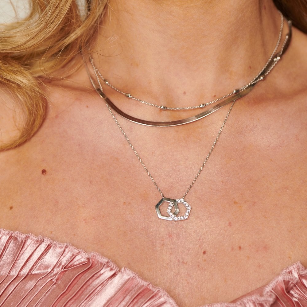 Hot Diamonds Hexagon Necklace DN230 model