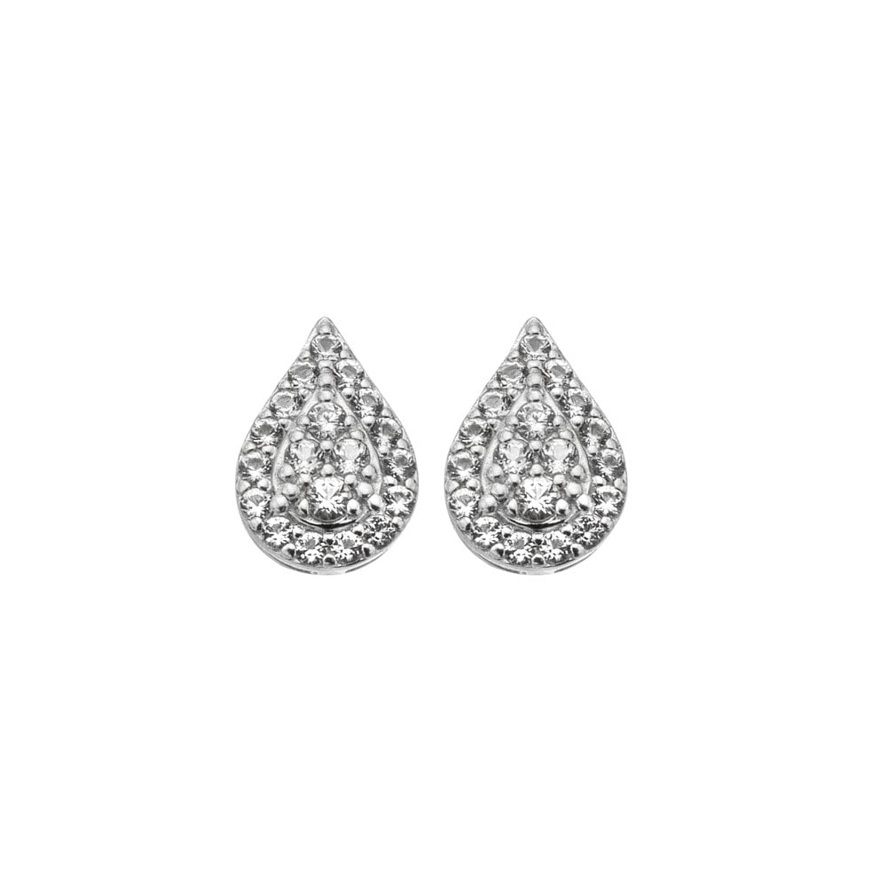 Hot Diamonds Glimmer White Topaz Stud Earrings DE736