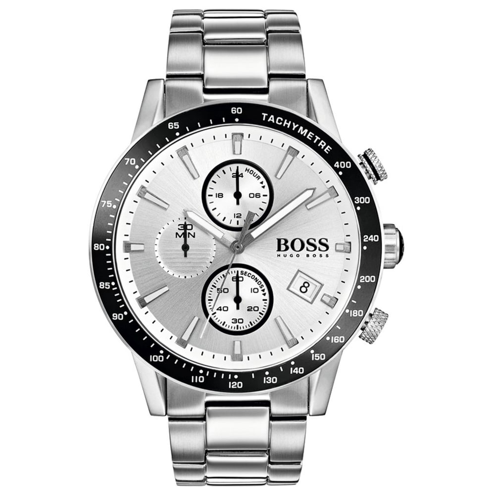 Hugo Boss Men S Watch Chronograph Rafale Silver Hb1513511