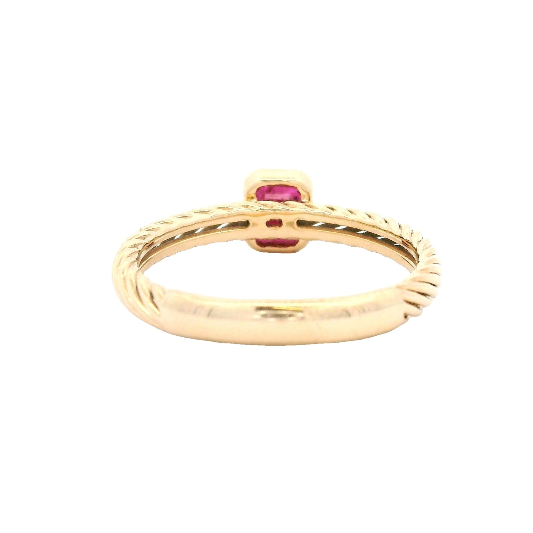 Solitaire Ruby Ring 9ct Gold rear