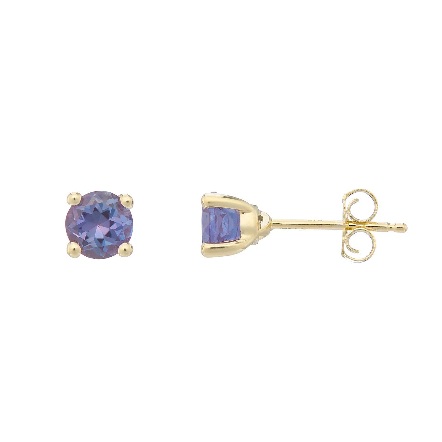 9ct Gold Lab Grown Alexandrite Stud Earrings