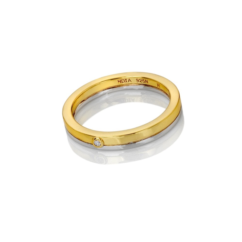 Hot Diamonds Parellel Two Tone Ring DR308/P