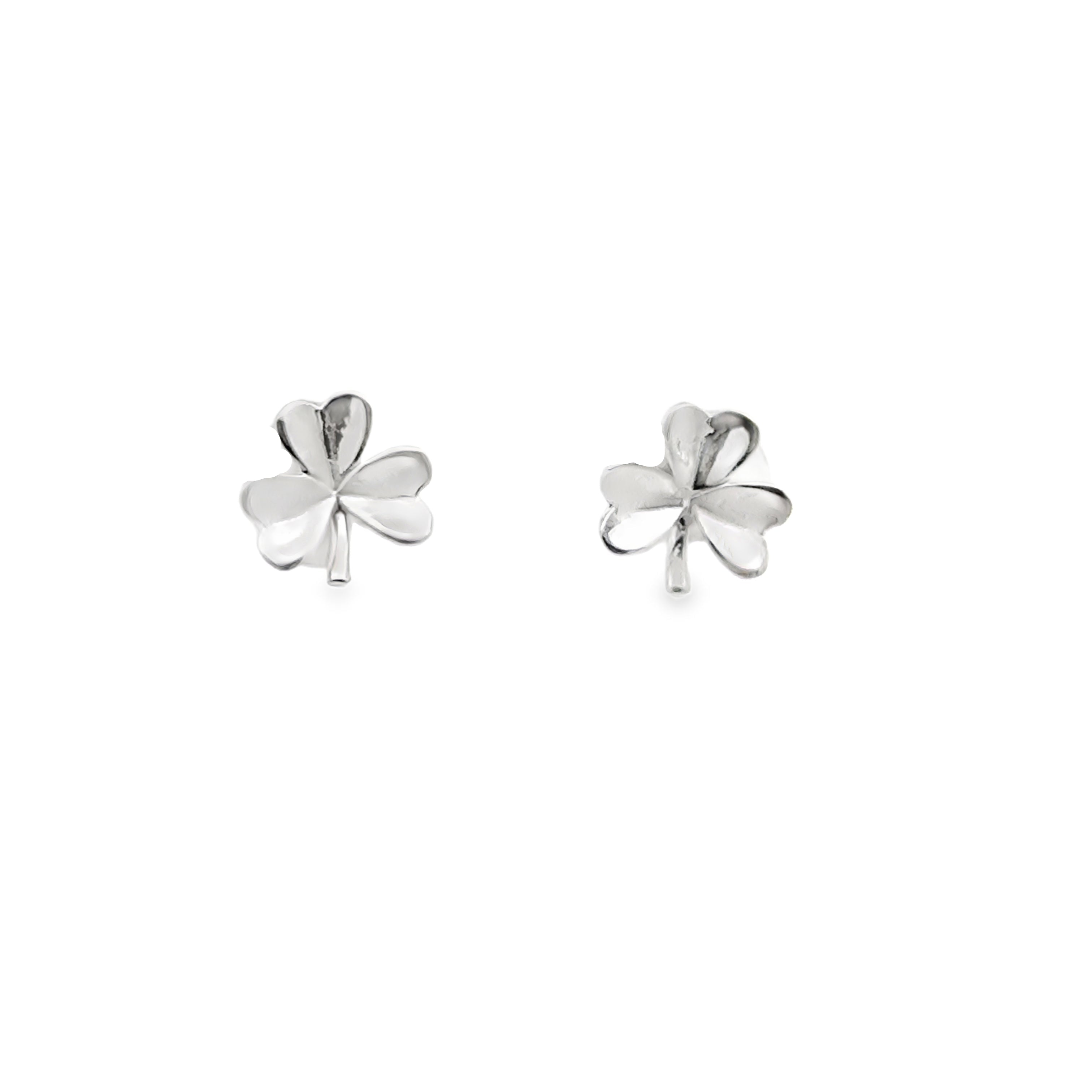 Silver Clover Leaf Stud Earring