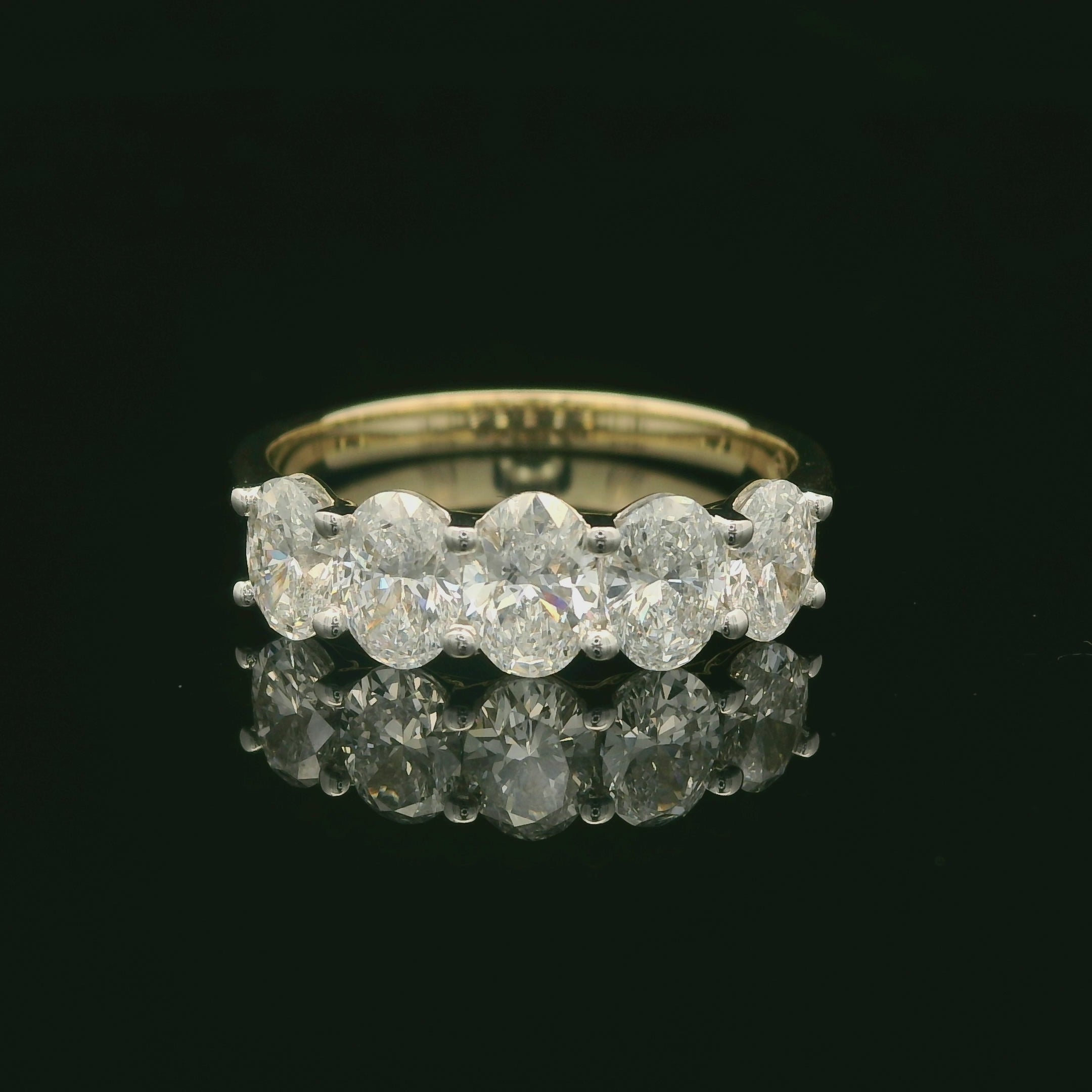 Lab Grown Diamond 5 Stone Eternity Ring 1.50ct 9ct Gold
