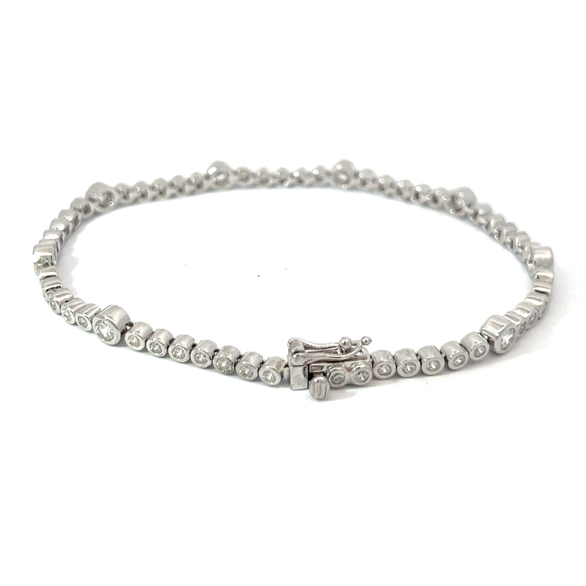 Sterling Silver CZ Tennis Bracelet clasp