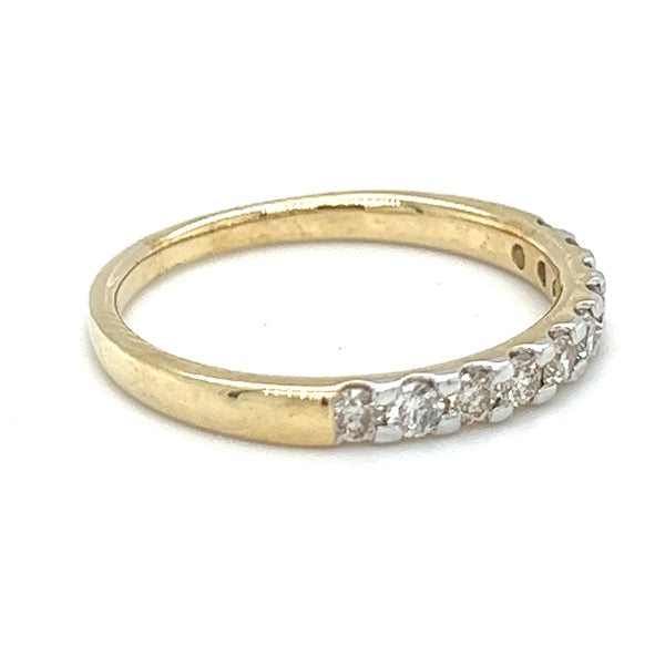 Diamond Eternity Ring 0.50ct Modern Square Claw 9ct Gold side