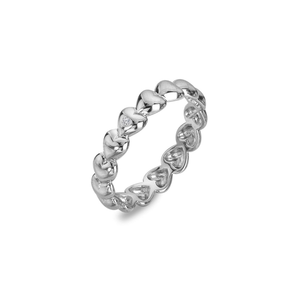 Hot Diamonds Serenity Heart Ring DR310/P SIDE