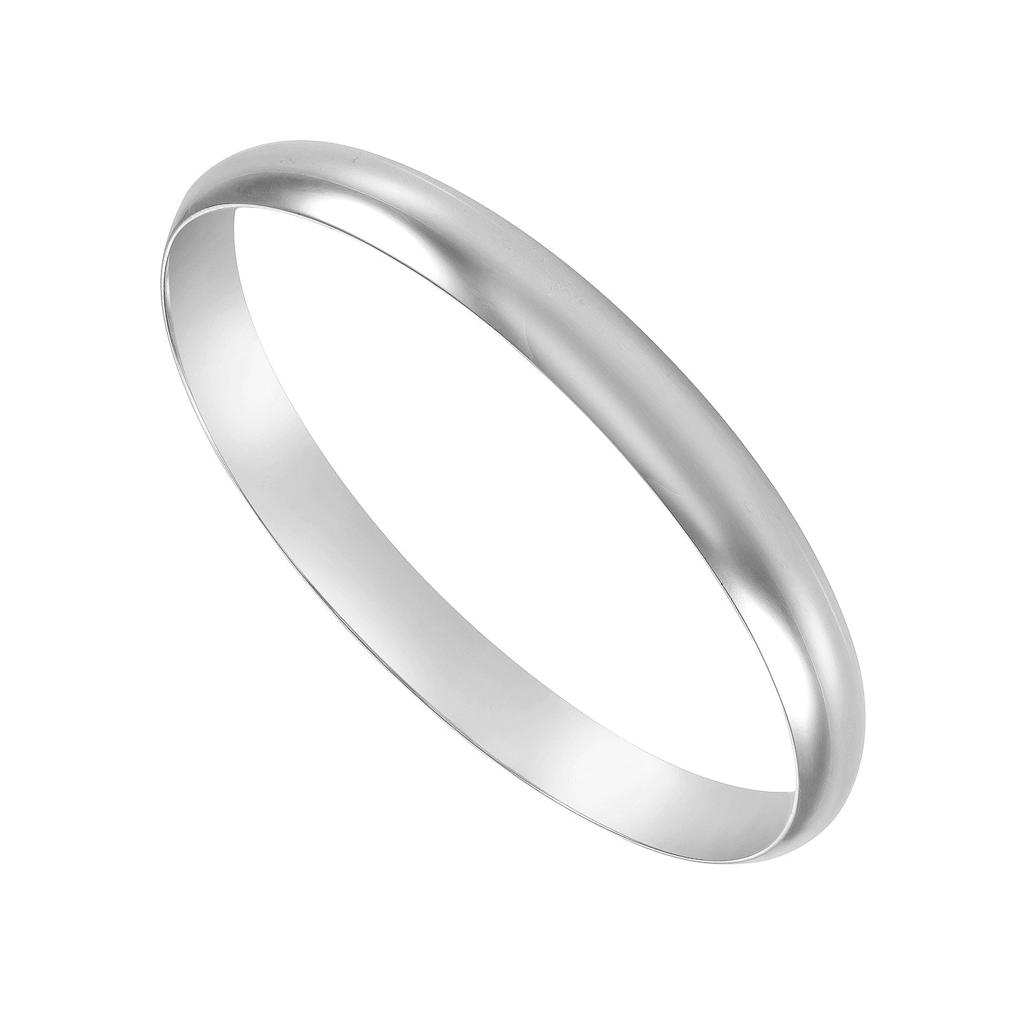 Sterling Silver 10mm Heavy D Shaped Bangle