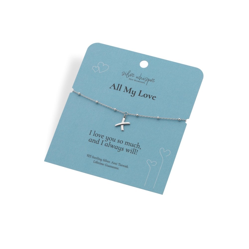 Hot Diamonds Silver Whisper All my Love Bracelet card