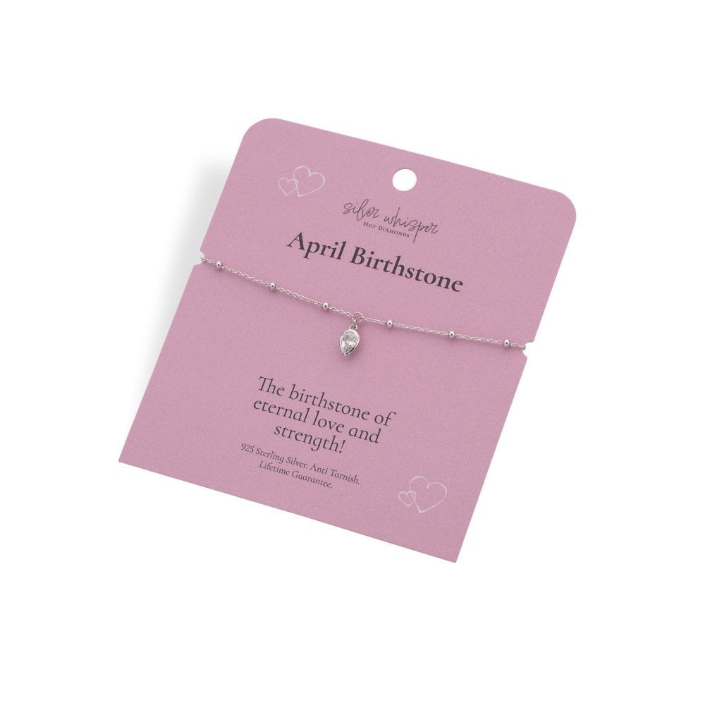 Hot Diamonds Silver Whisper Birthstone Bracelets