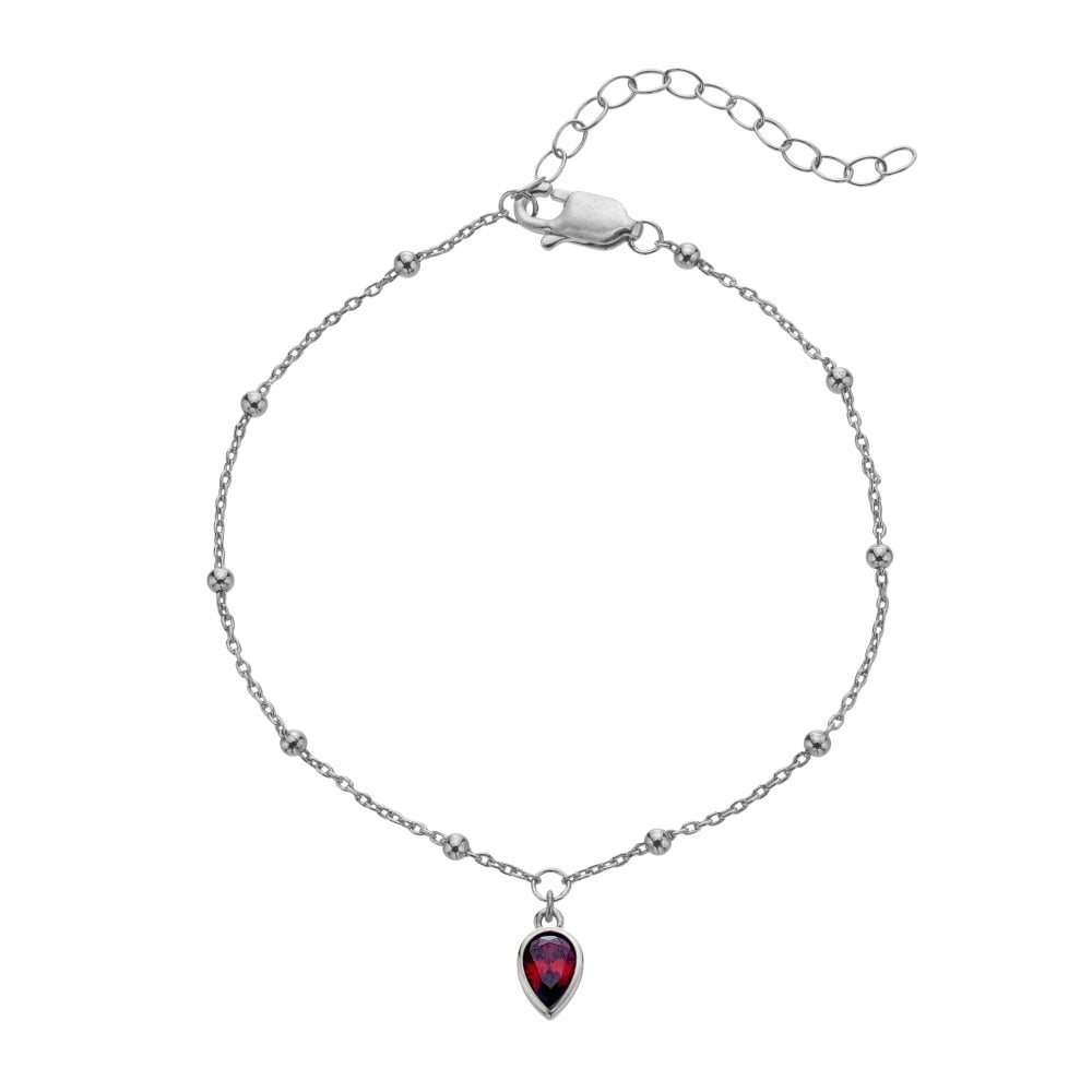 Silver whisper July CZ Bracelet