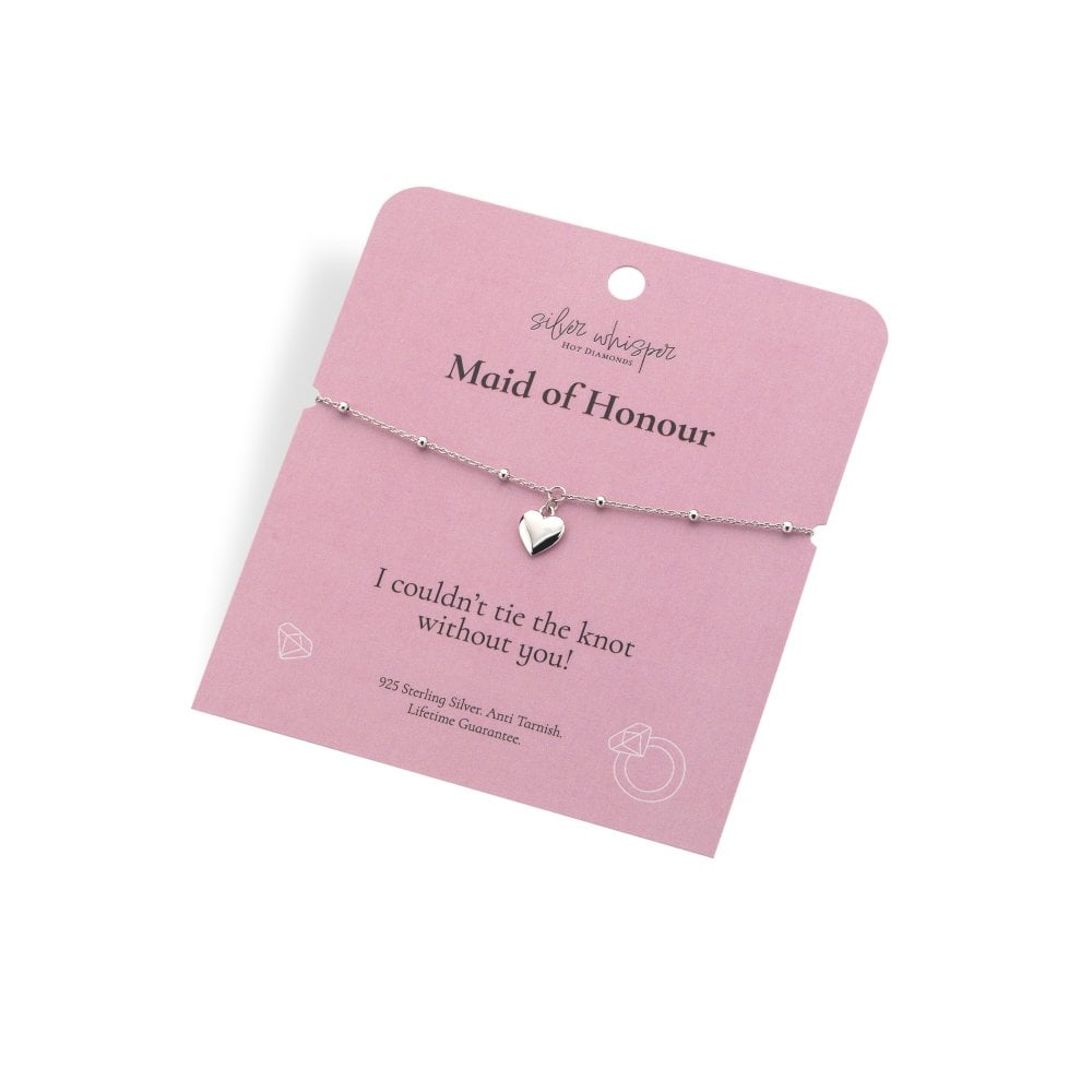 Hot Diamonds Silver Whisper Maid of Honour Bracelet card