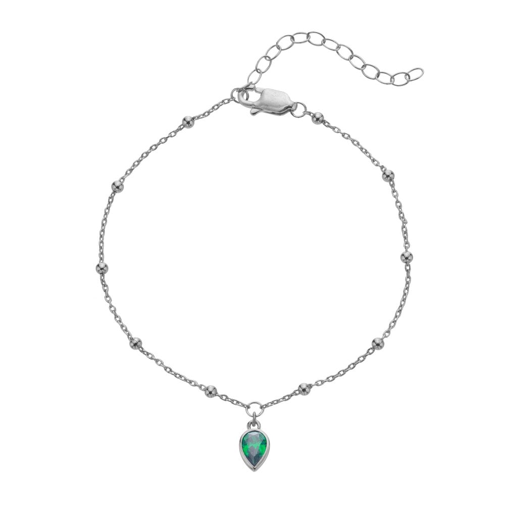 Silver whisper May CZ Bracelet