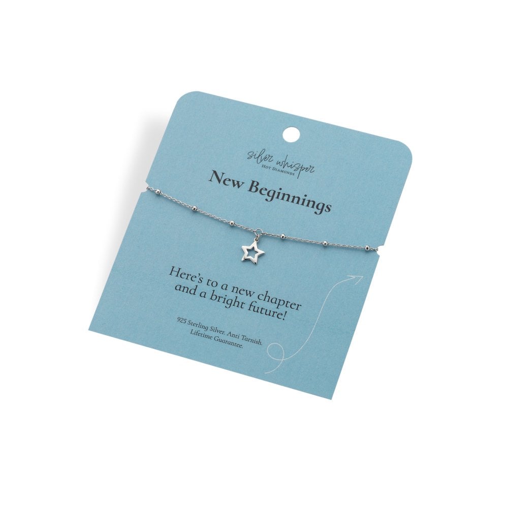 Hot Diamonds Silver Whisper New Beginnings Bracelet card