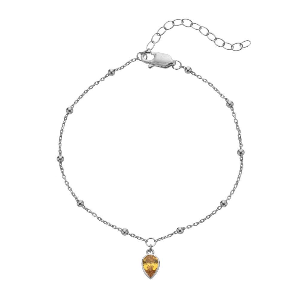 Silver whisper November CZ Bracelet
