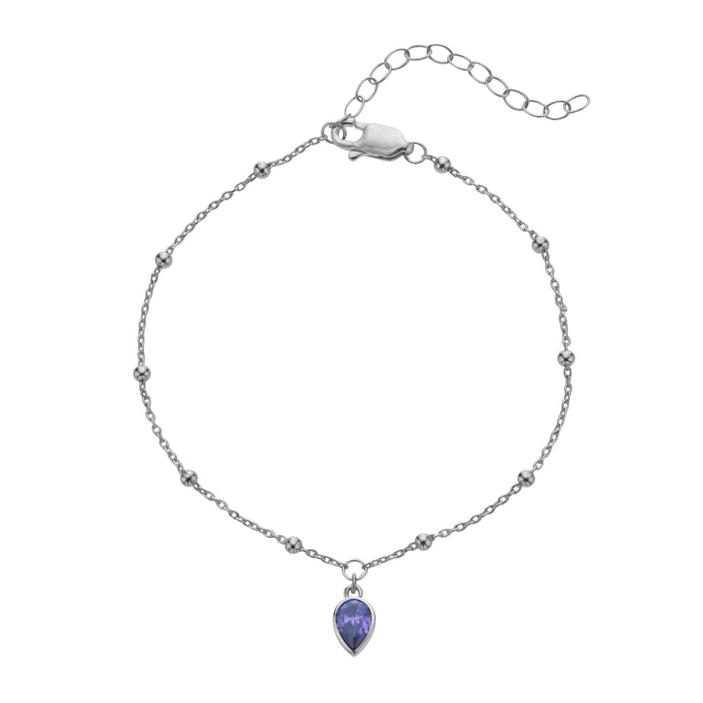 Silver whisper September CZ Bracelet