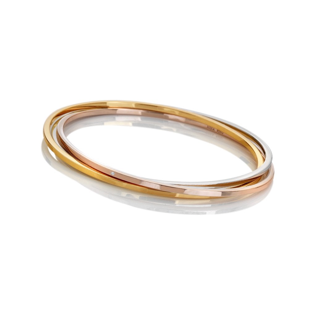 Hot Diamonds Trio Tri Colour Bangle DC219