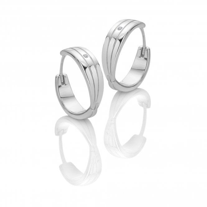 Hot Diamonds Trio Hoop Earrings DE840 side