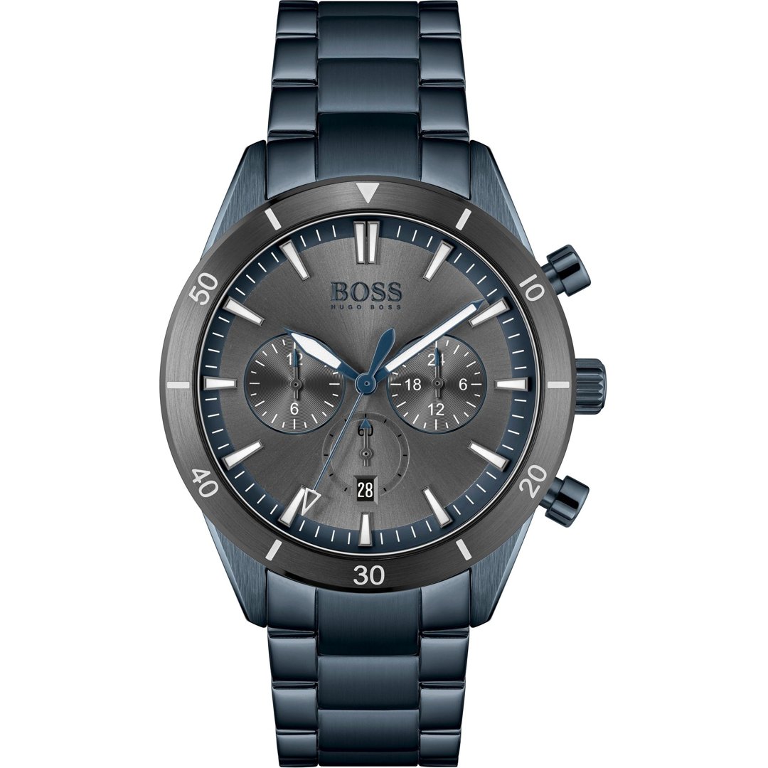 Hugo Boss Mens 1513865 Chronograph Blue Stainless Steel Watch