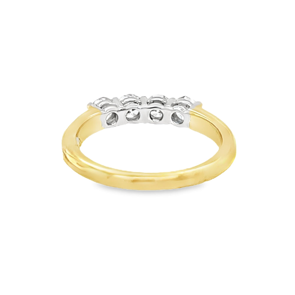 Diamond 4 Stone Eternity Ring 0.56ct 18ct Gold rear