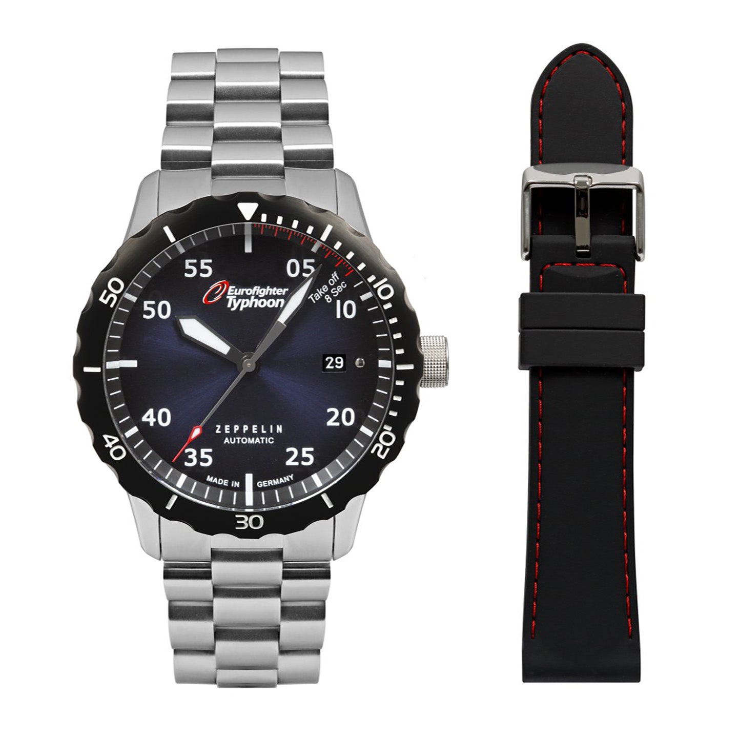 Zeppelin Eurofighter Automatic Men's Watch 7268-3 Set