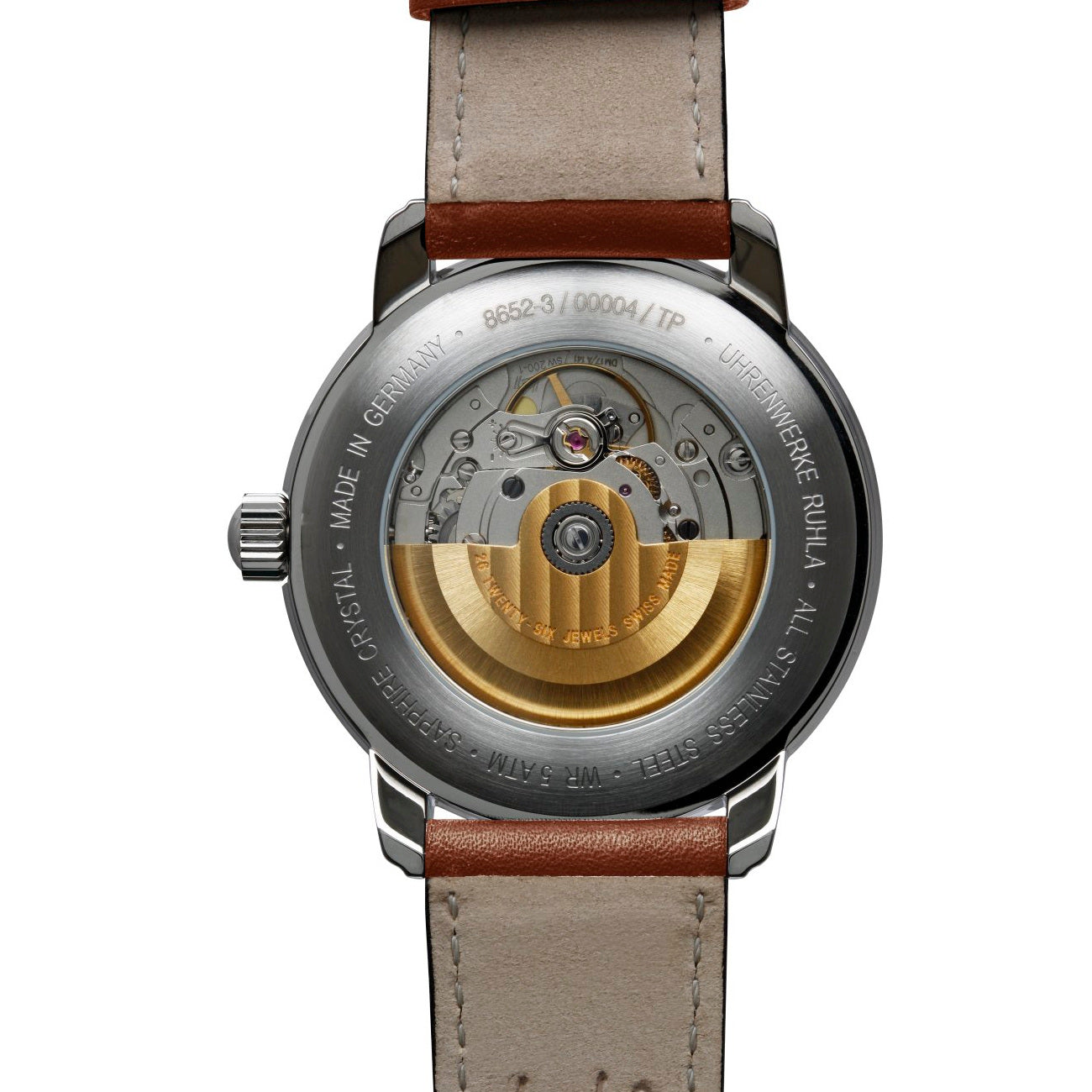 Zeppelin Captain's Line Automatic Men's Watch 8652-3 exhibition back