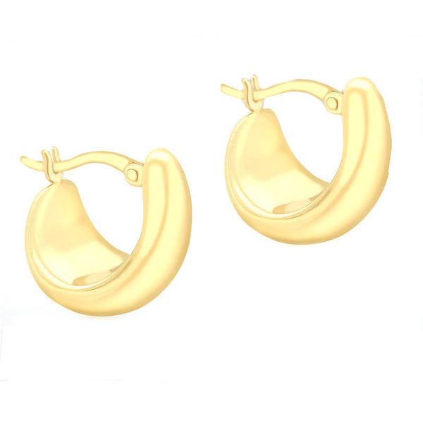 9ct Yellow Gold Electoform Hoop Earrings