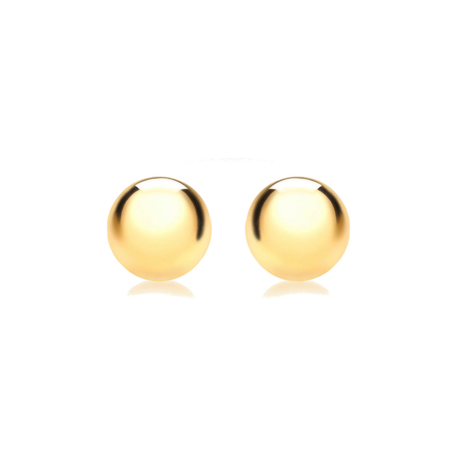9ct Yellow Gold 12mm Half-Ball Polished Stud Earrings