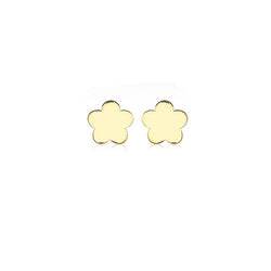 9ct Yellow Gold Flower Stud Children's Earrings