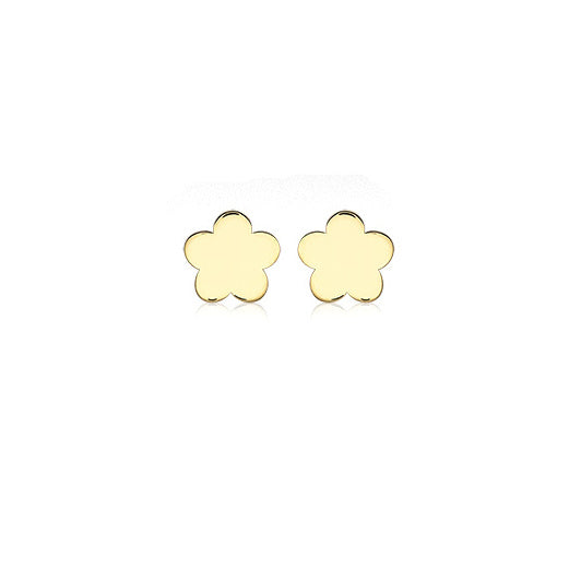 9ct Yellow Gold Flower Stud Children's Earrings