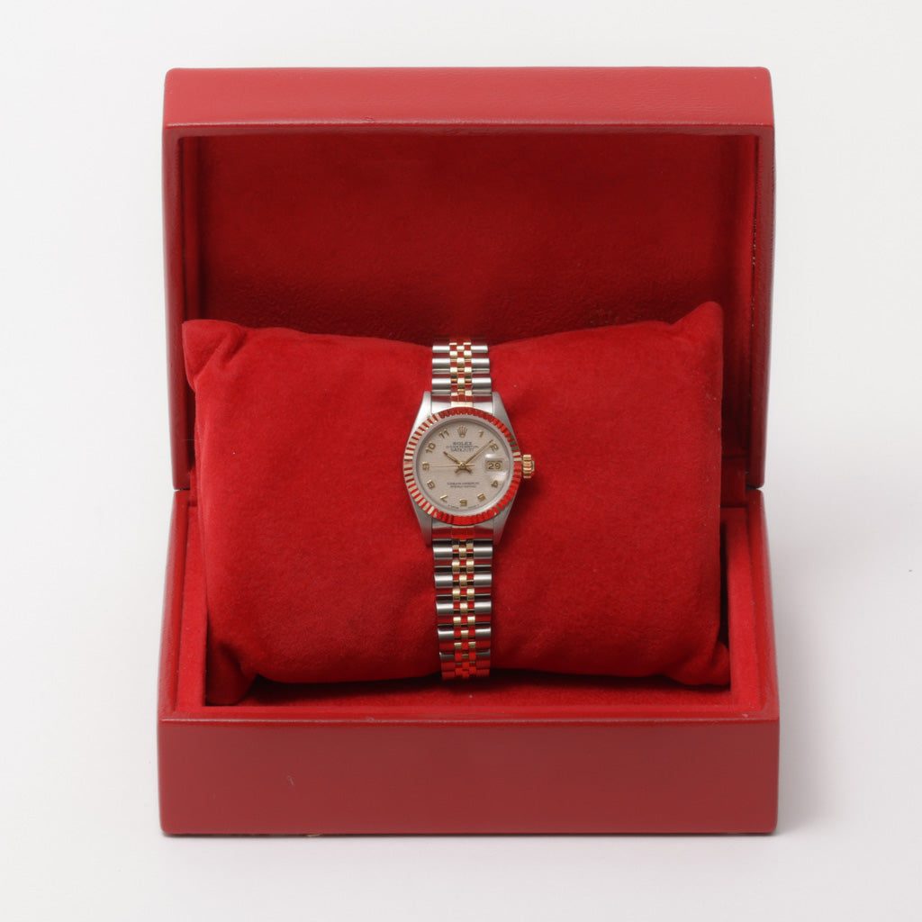 Pre Owned Rolex Ladies Datejust 69173 cream rolex dial box