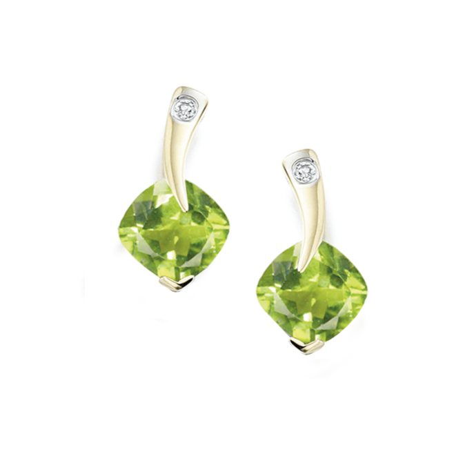 Amore 9ct Gold Chloe Peridot Studs