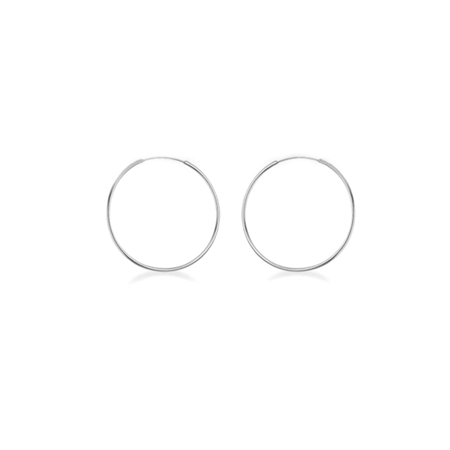Sterling Silver 16mm Sleeper Hoop Earrings