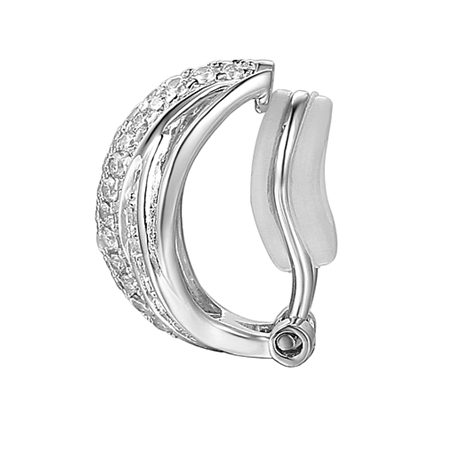 Amore Argento Hollywood Clip On Earrings 9160