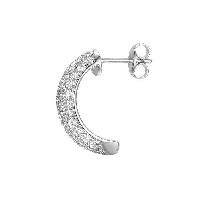 Amore Argento Simply Twinkly Post Earrings 9179 side