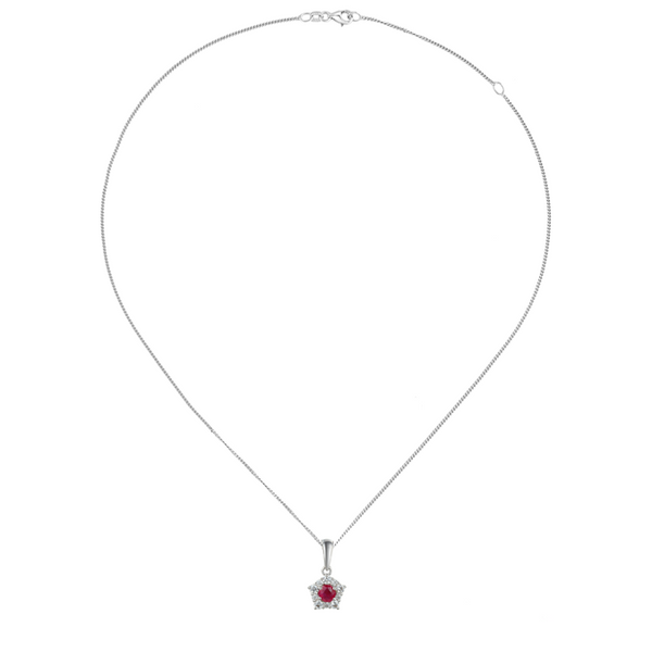 Classico Ruby & CZ Necklace by Amore