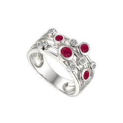 Fanasize Ruby Ring by Amore CZ & Sterling Silver 9234