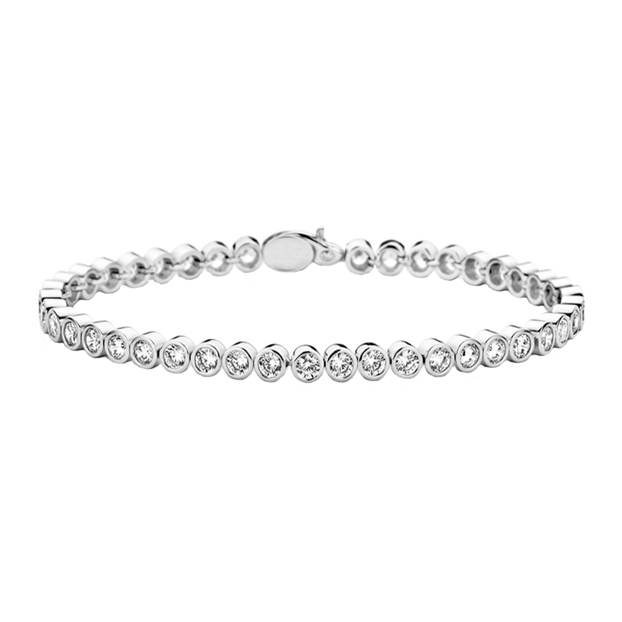 Amore Silver Rubover CZ Tennis Bracelet
