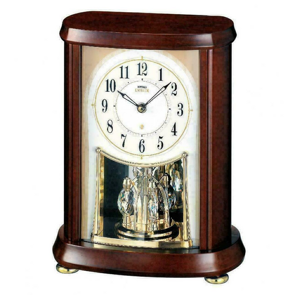 Seiko Emblem Wooden Mantle Clock AHW566B