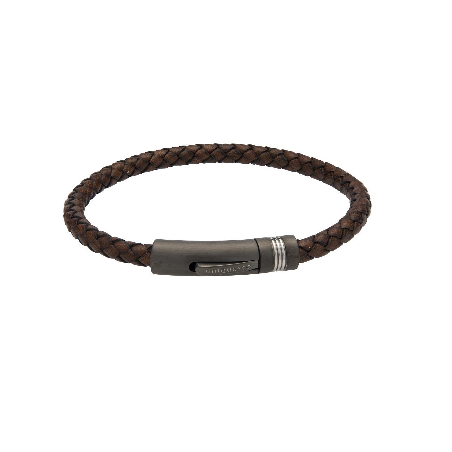 Unique & Co Mens Leather Bracelet B431ADB